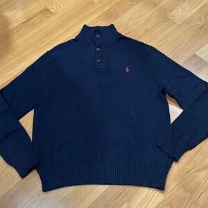 𝅺POLO Ralph Lauren 1/4 button up sweater size medium.
